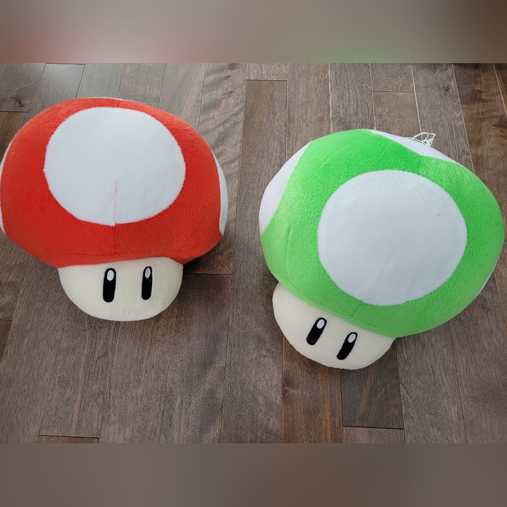 BIG  SIZE Mario Mushrooms  1 pair 20cm x 25 cm size